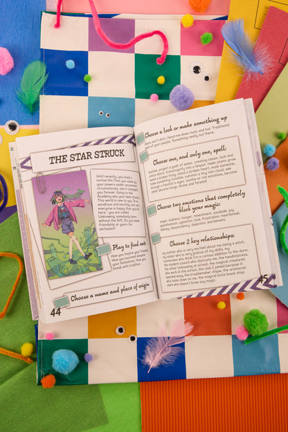 Cantrip open double spread showing one of the witches The Star Struck